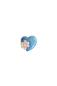 Preview: Kids buttons as hearts out plastic in medium blue 15 mm 0,59 inch